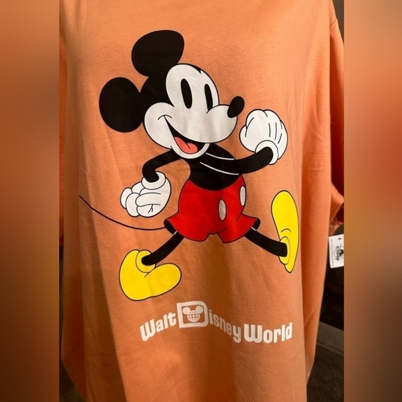 Disney Parks Orange/Peach Mickey Mouse Walt Disney World Graphic Tee - Picture 2 of 2
